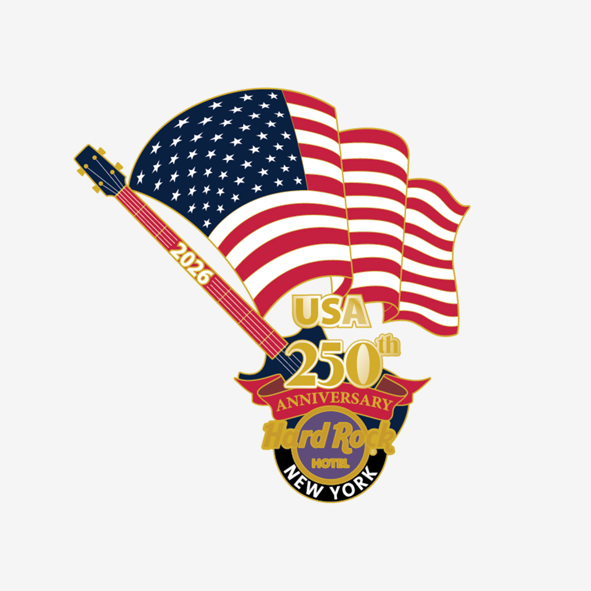 Limited Edition America 250th Anniversary Waving Flag Pin image number 1